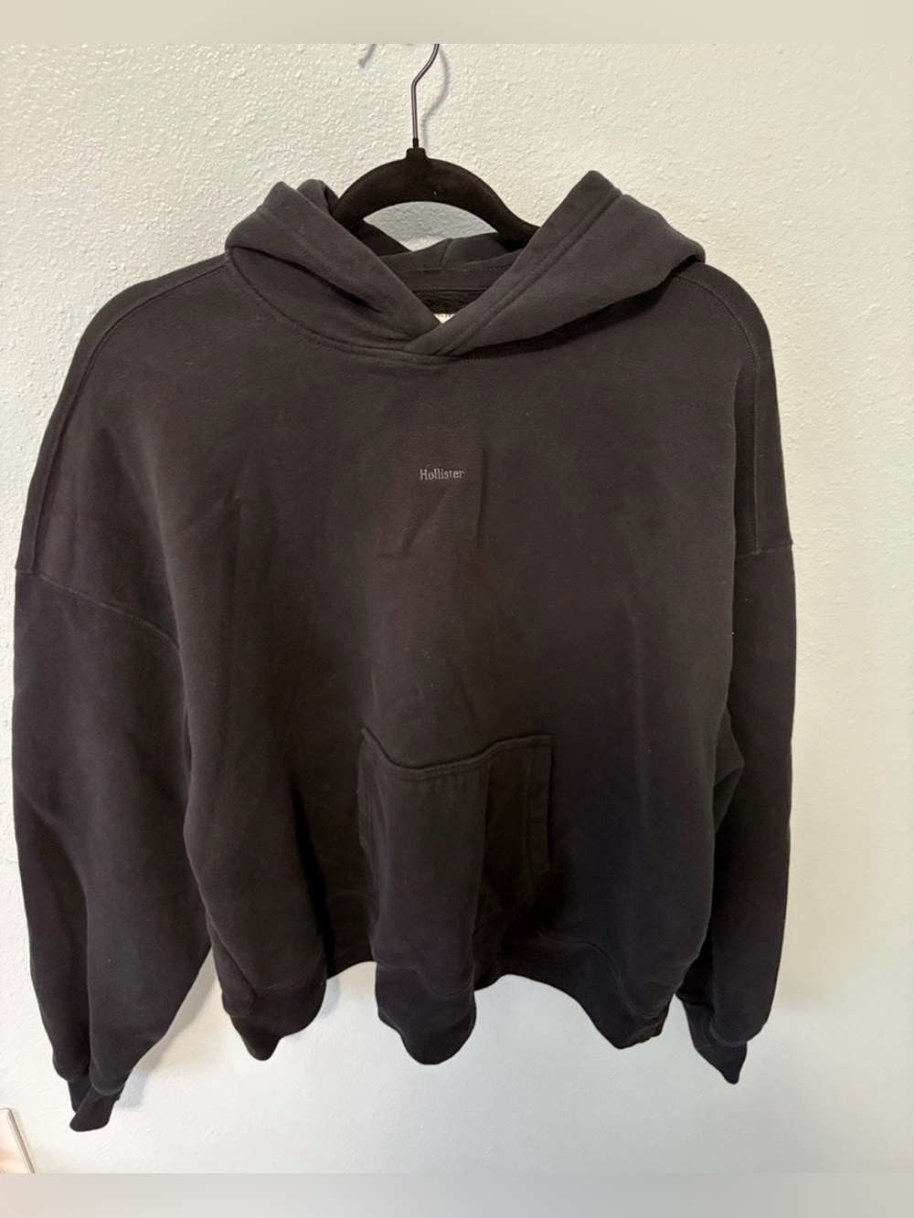 HOLLISTER feel good super boxy logo hoodie small